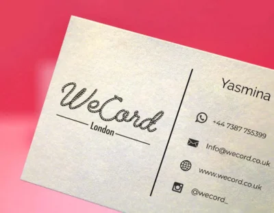 PEARL WHITE BUSINESS CARDS
